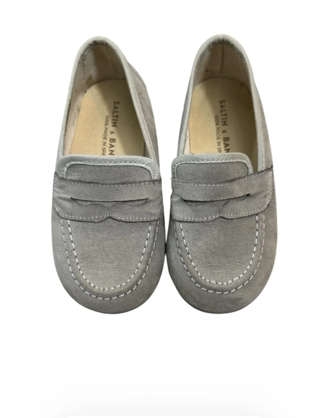 NWOT Saltin & Banquin Spanish brand grey suede children’s loafer size 24/7